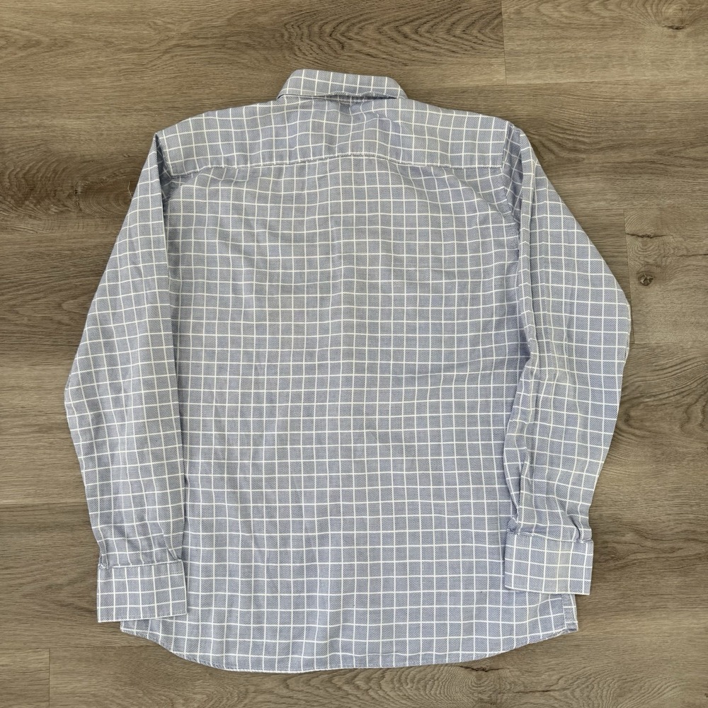 Balmain Paris Mens Size XL Plaid Check Long Sleeve Button Shirt Textured Cotton - Picture 8 of 8